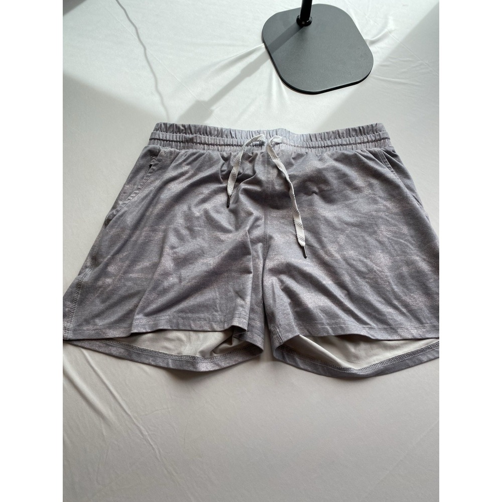 Pacific Trail Shorts Mens Medium Gray Camo Athletic Gym Workout Stretch Lined